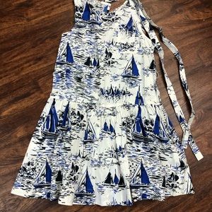 Crew Cuts size 12 Blue and White boat dress.